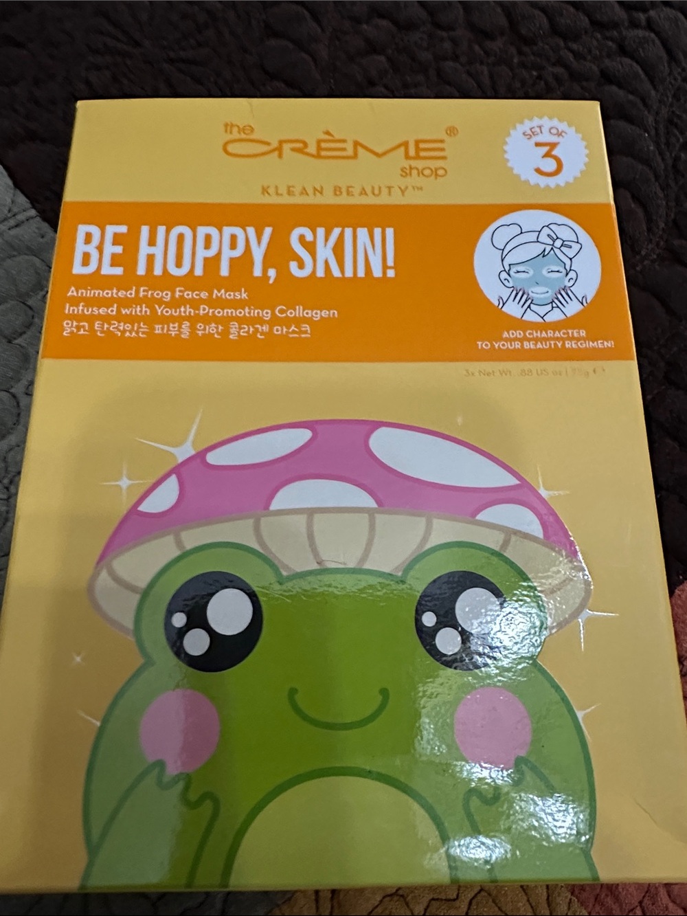The Crème Shop Be Hoppy, Skin! Frog Face Mask - Box of 3
